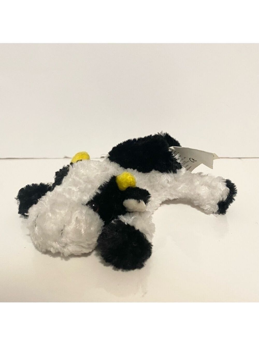 Russ Charlie Cow Plush Bean Bag Stuffed Animal Dairy Black White Toy 6”